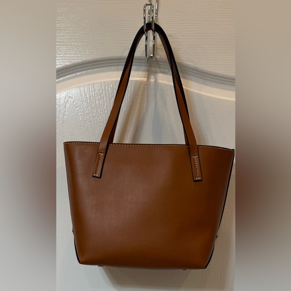 Zara Elegant Brown Tote Handbag & Crossbody. Used, Very Good Condition - Picture 6 of 10